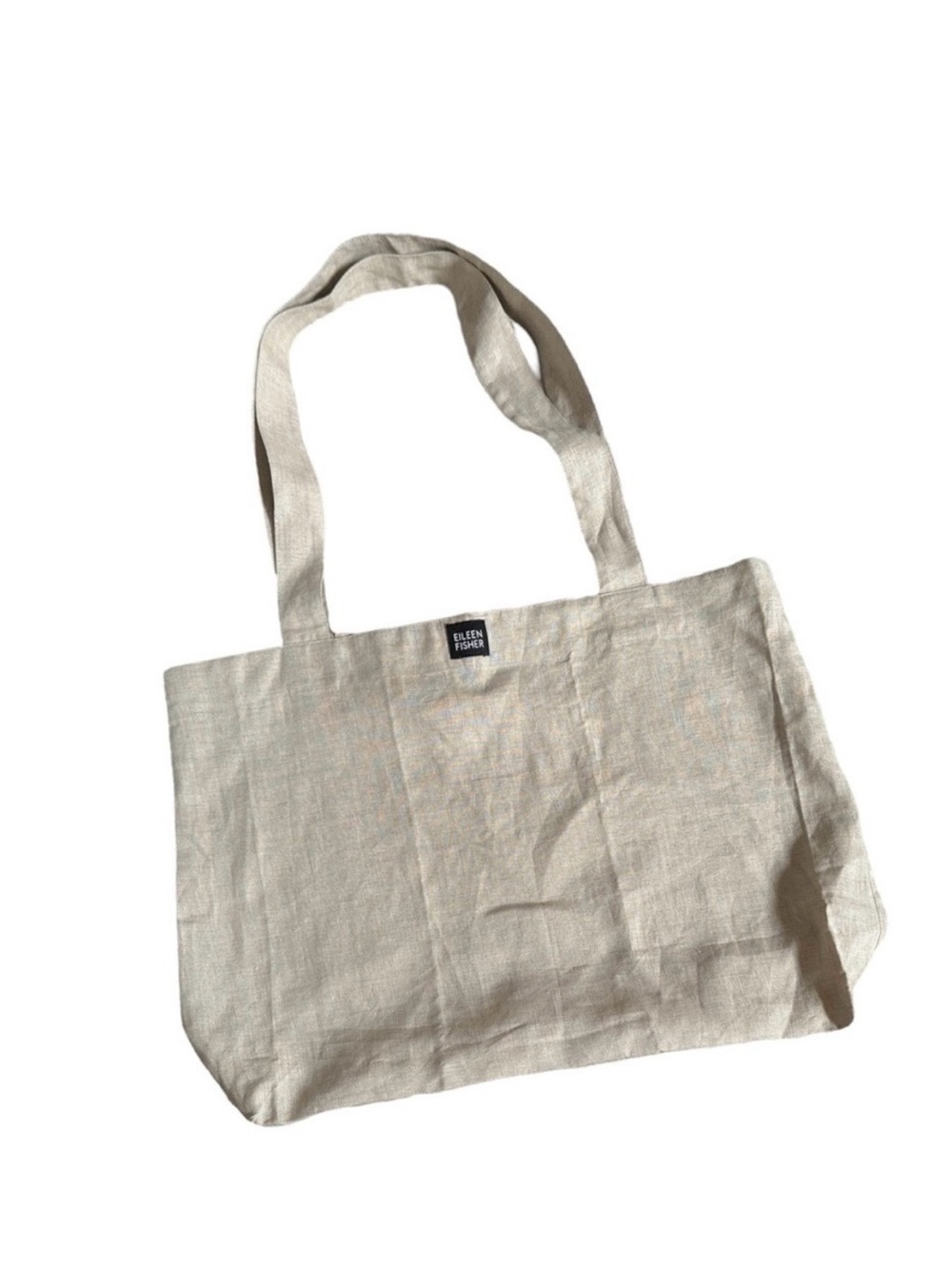 EILEEN FISHER- Organic Linen Tote Bag Tan